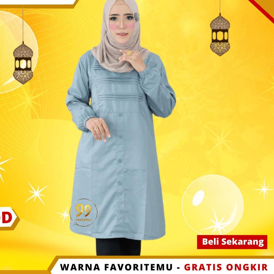 Recomended.. Baju Atasan Tunik Polos Bahan Katun Toyobo Premium Muslim Wanita Terbaru 2021 Remaja Ke