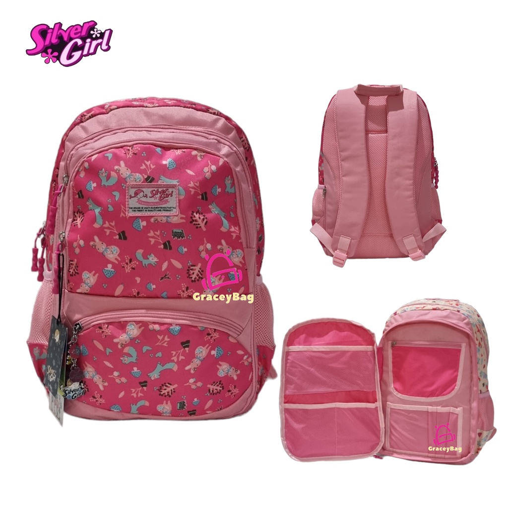 GB-71889V Tas Ransel Anak Perempuan Bukaan Kulkas Silvergirl