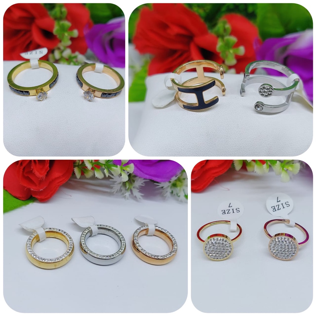 Cincin titanium permata 0235-0239