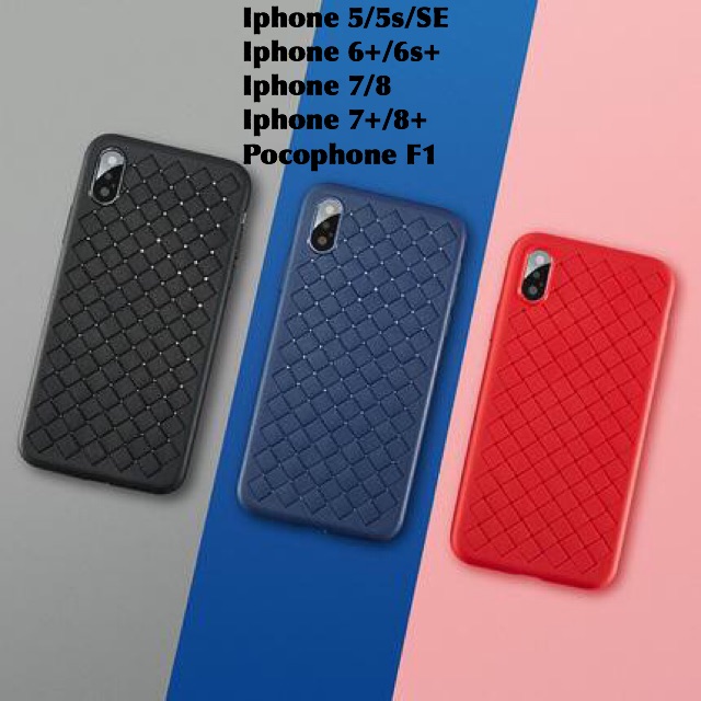 Softcase case silikon woven pattern tpu Iphone 5 5s SE 6 plus 6s plus 7