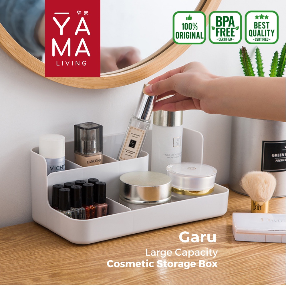 YAMA GARU Kotak Penyimpanan Kosmetik Multifungsi Tempat Pensil Alat Tulis Meja Storage Box Organizer