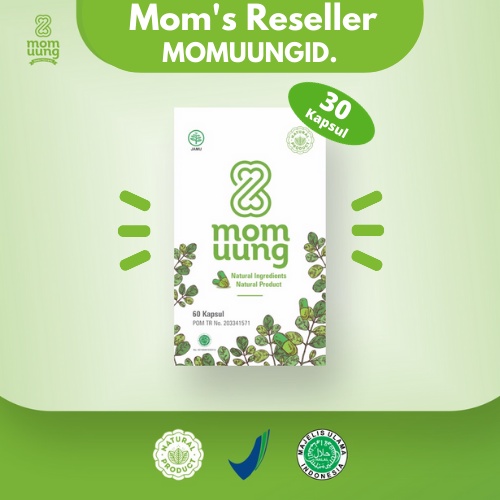 Mom Uung Kapsul Kelor Isi 30 60 kapsul / Ekstrak daun kelor / ASI Booster