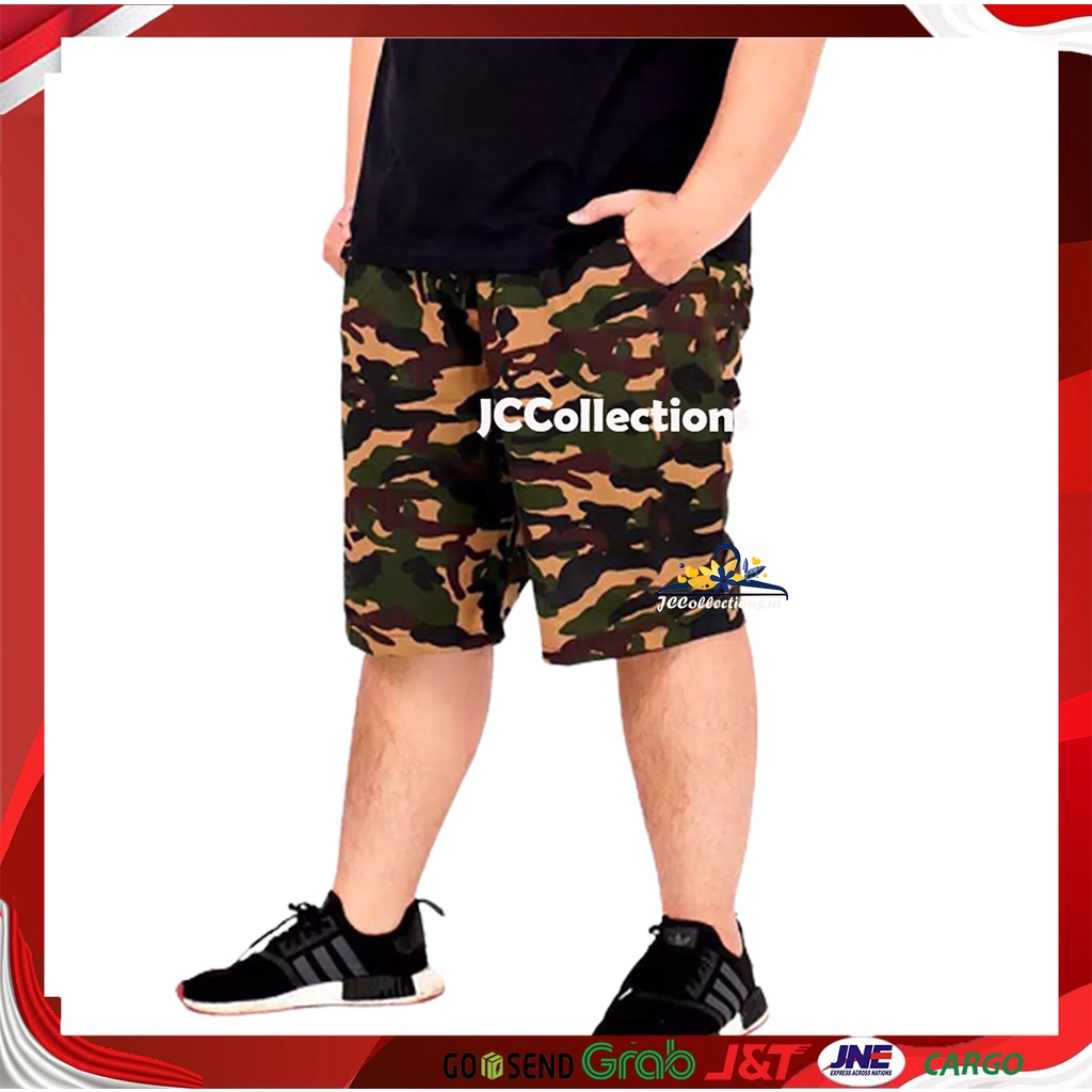 Celana Pendek Pria JUMBO Army BIG SIZE Pria Ecco Loreng - JCCollections