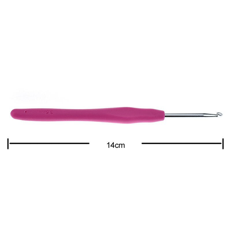 AnekaBenang - Hakpen (Alat/Jarum Rajut) ANK Gagang Karet 9 size / Silicone Handle Alu Crochet Hooks - SET