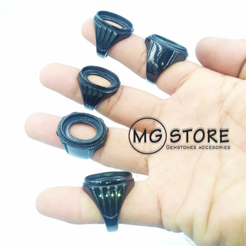 Ring emban cincin titanium black super paket 5pcs
