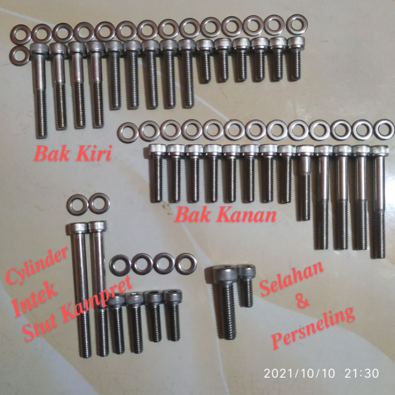 Baut Set Mesin Yamaha Scorpio Stainless