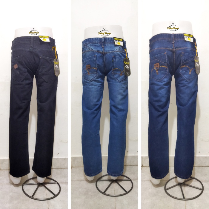 Celana Panjang Lepis Pria Reguler Merk Max Luis Model Standar Premium / Celana Panjang Jeans Cowok Dewasa Maxluis / Celana Panjang Denim Distro