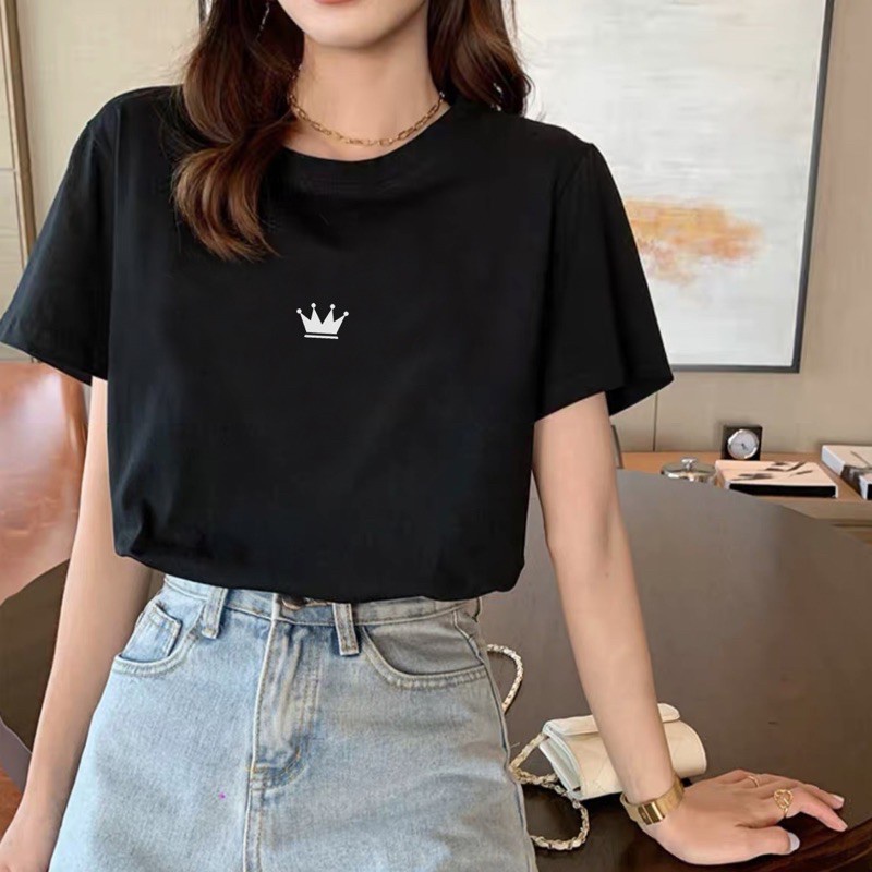 MYSTIQUE.ID-BAJU KAOS CROWN MAHKOTA T-SHIRT LUCU DAN AESTHETIC