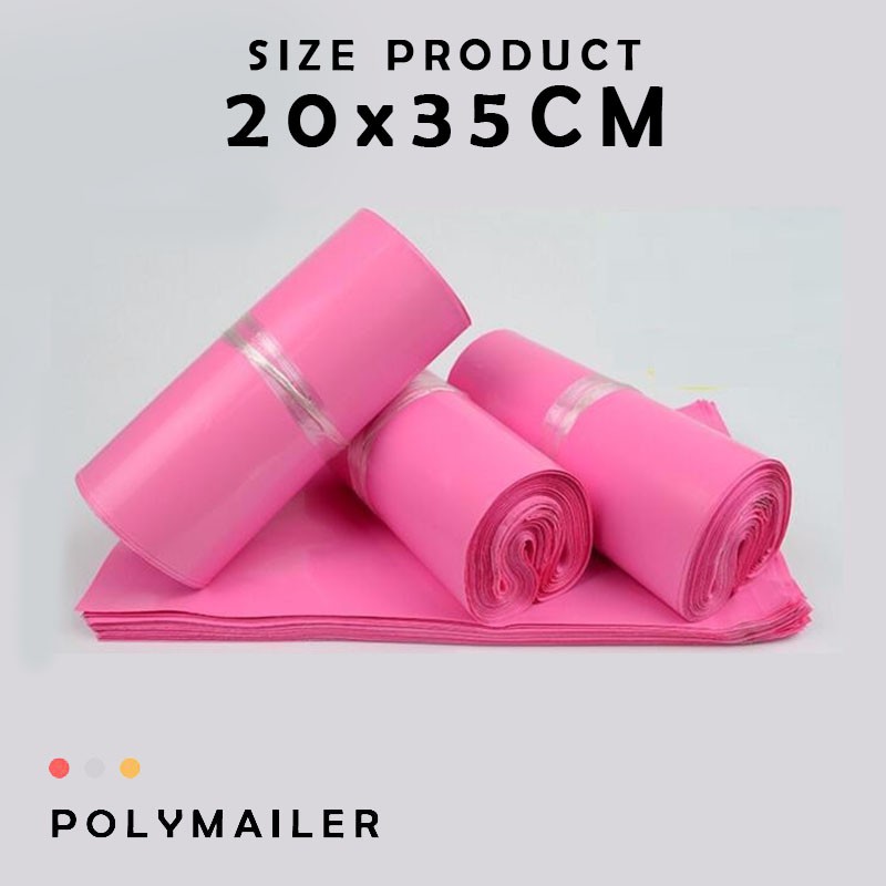

Plastik Polymailer Pink 20x35 CM Plastik Packing Olshop Packaging Polymailer Amplop Online Shop