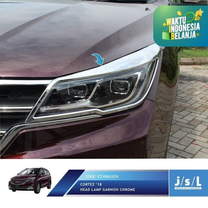 Garnis Lampu Depan Wuling Cortez / Head Lamp Garnish Chrome