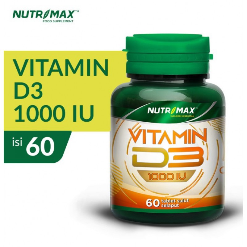 NUTRIMAX VITAMIN D3 1000IU | VIT D3 I000 IU | VITAMIN DAYA TAHAN TUBUH |IMUNITAS TUBUH