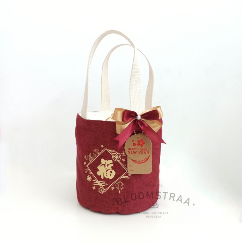 [ BURNET ] Hampers Bucket Bag CNY Edition Kanvas Tas Souvenir Imlek