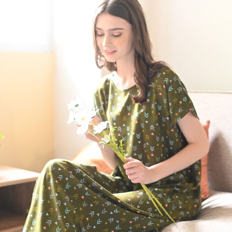 Daster Rayon HABEL NON BUSUI Panjang Semata Kaki-Habel 45