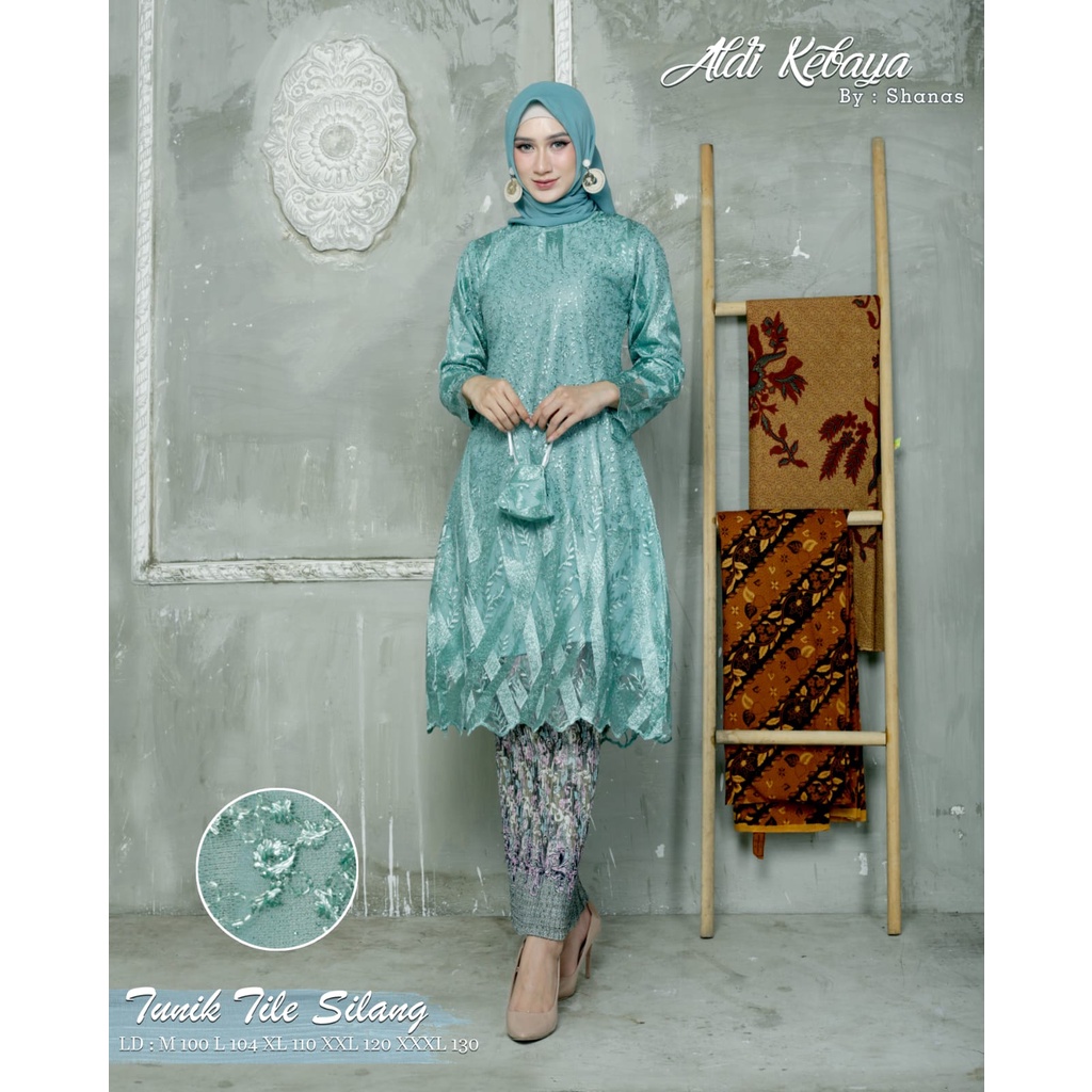 Kadai.baju / Kebaya tunik tille / Kebaya brukat jumbo / Kebaya remaja / Kebaya modern