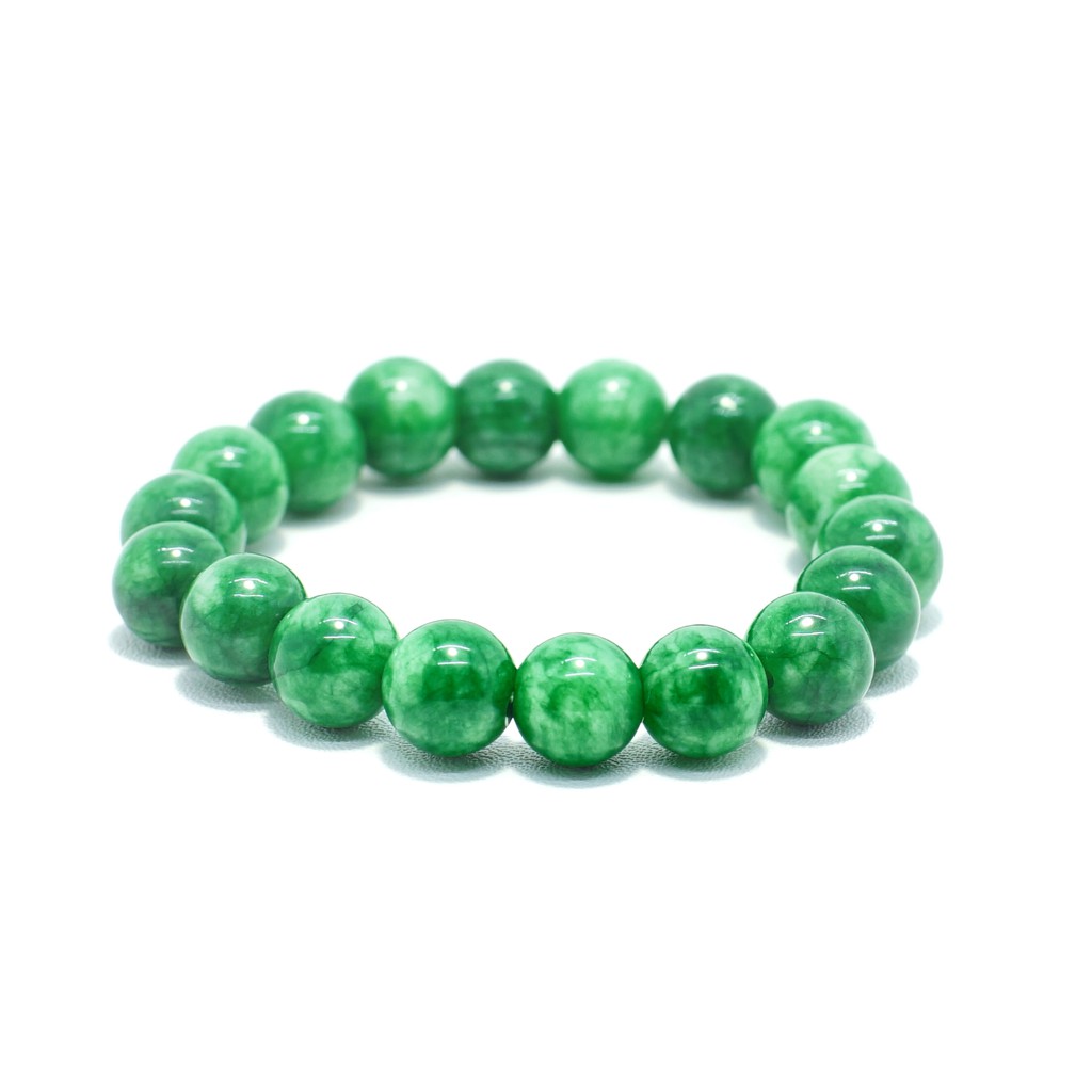  Gelang  Giok  Batu Jade Stone Hijau Bulat 10mm Shopee 