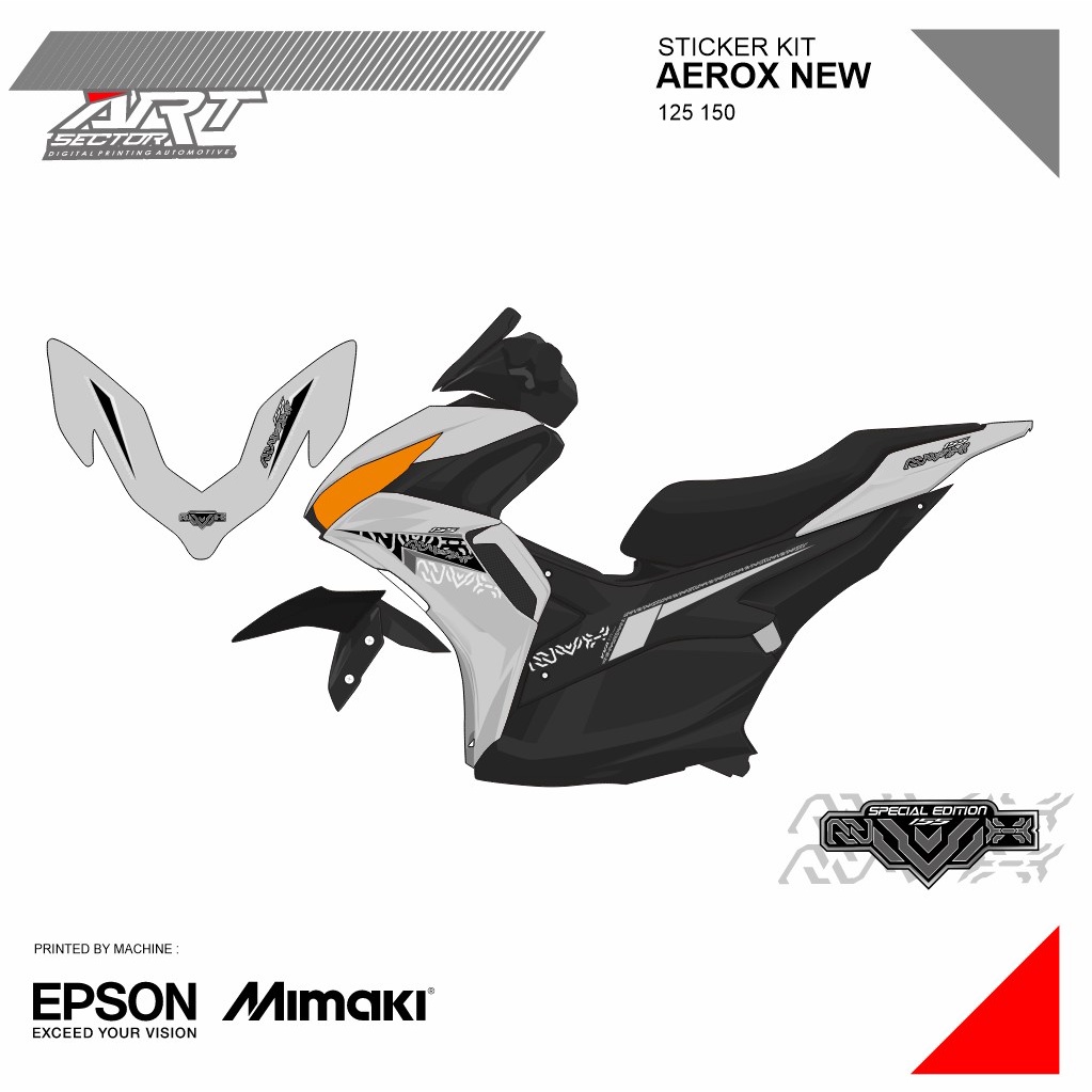 STRIPING AEROX NEW CONNECTED 155 NVX SPECIAL EDITION
