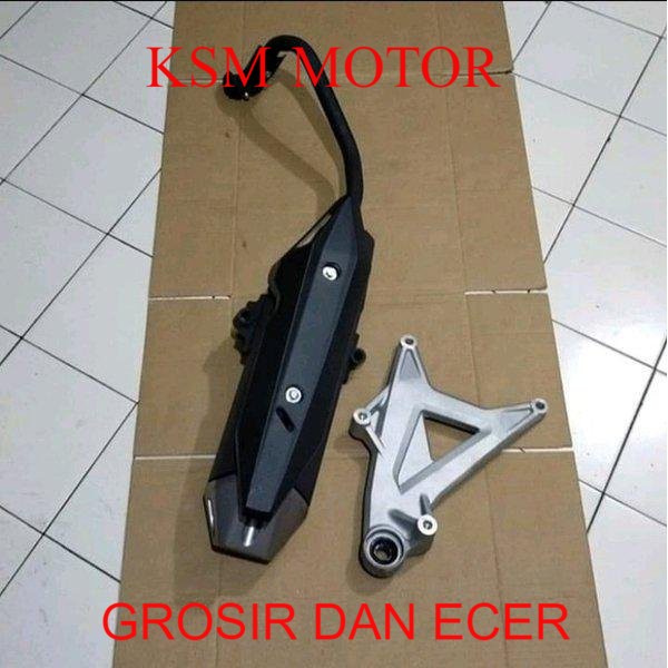 knalpot arm Vario 125 150 new K60R K59j standar original set dudukan Muffler