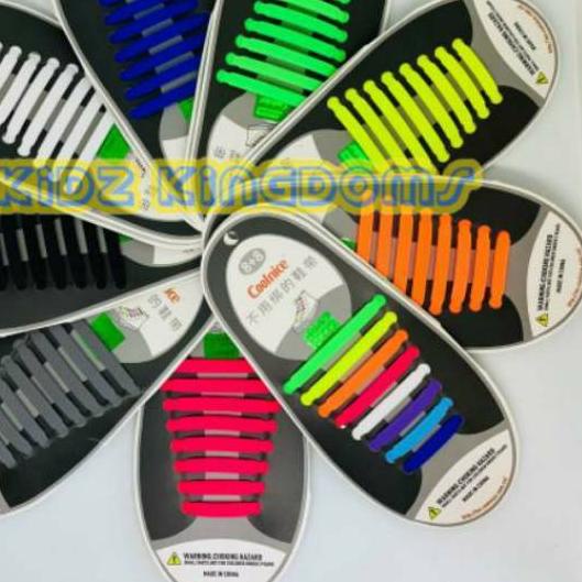 ✭ Premium Silicone Shoelaces / Tali Sepatu Silikon Karet ☚