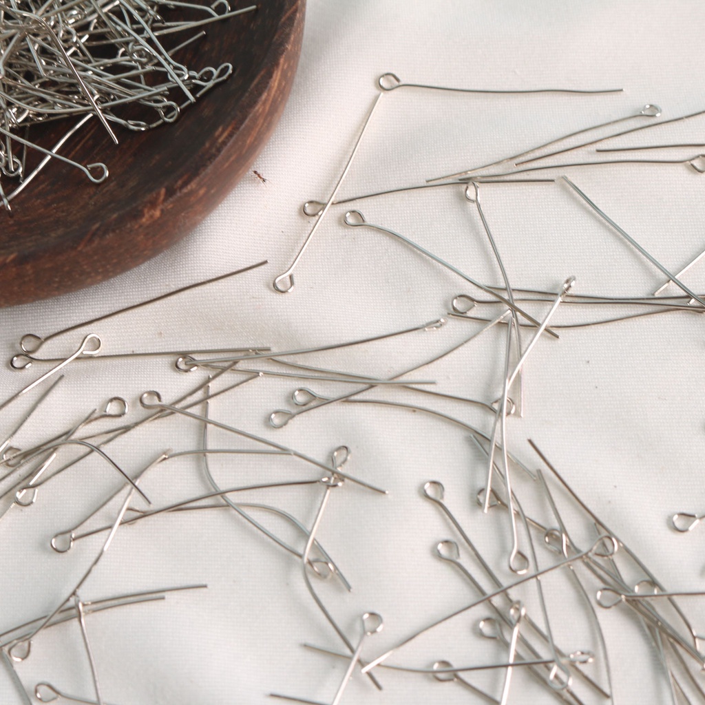 Paku Sembilan 4cm 20gr - Paku 9 - Nikel Perak - Paku Asesoris Manik - Bahan Asesoris