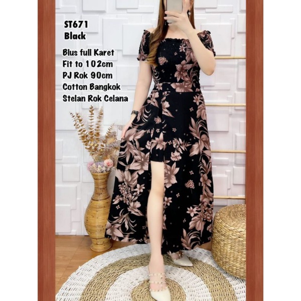 ST671 Set Rok Celana Bangkok