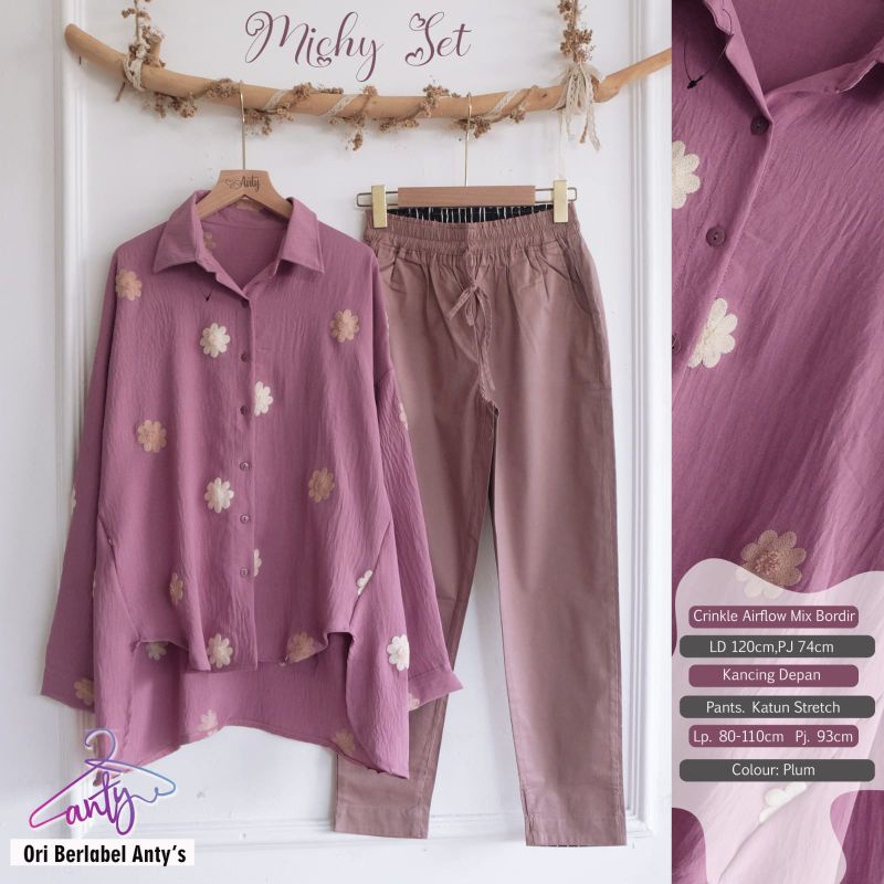 Michy set ASLI /original/ Setelan celana kekinian