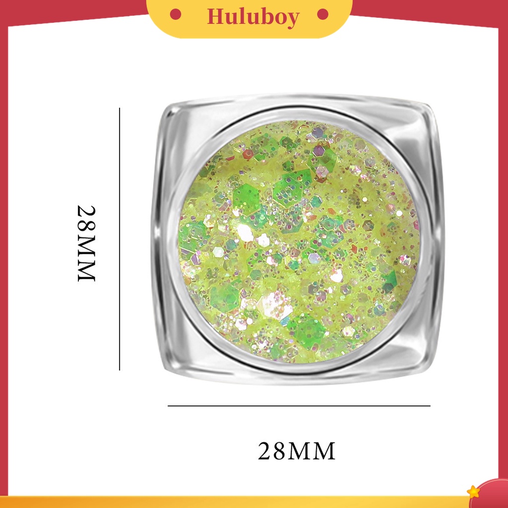 Huluboy Huluboy♡ Ornamen Bubuk Glitter Sequins Untuk Dekorasi Nail Art