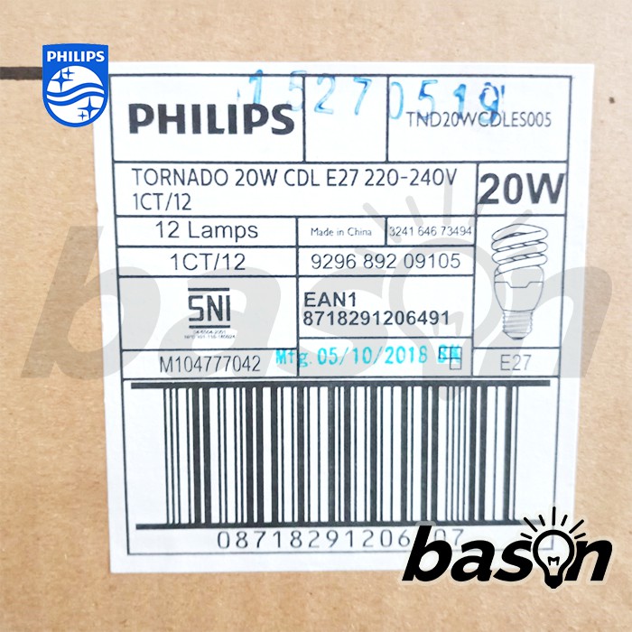 PHILIPS Tornado 15W | Lampu Spiral Hemat Energi | E27