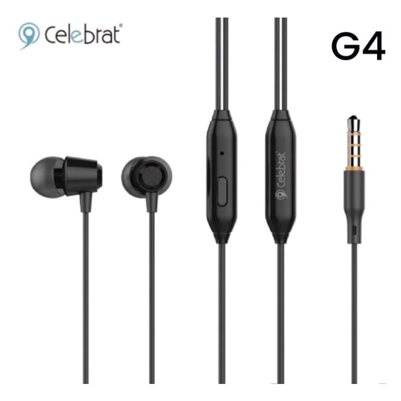 HEADSET HF EARPHONE HANDSFREE STEREO SUPER BASS CELEBRAT G4