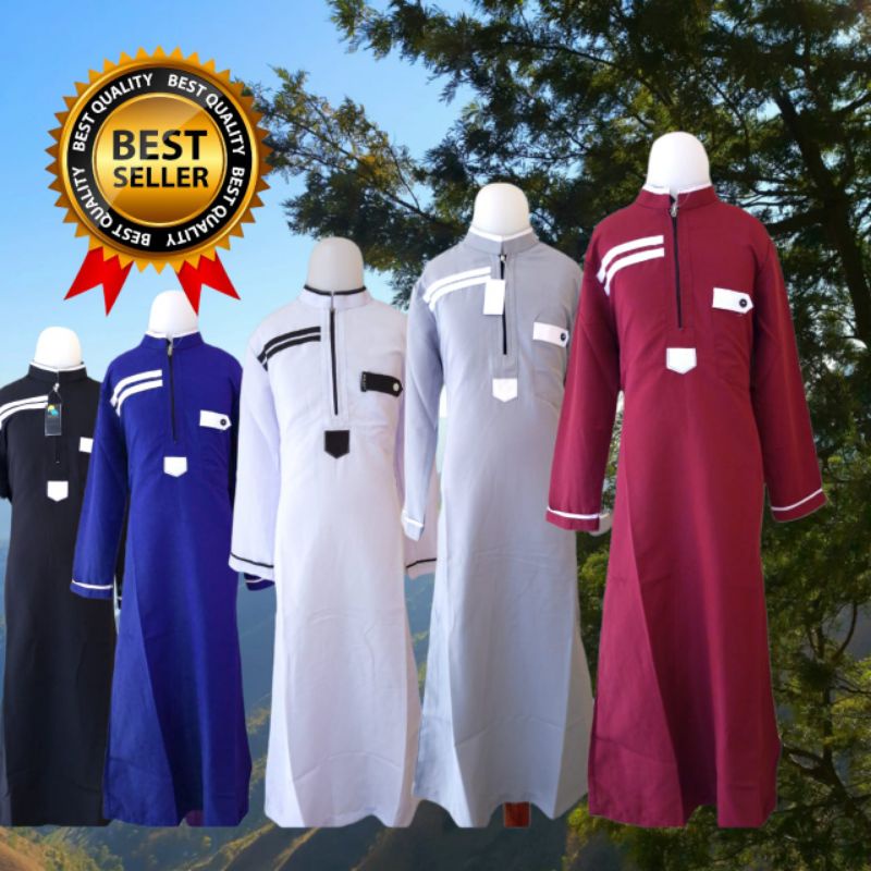 JUBAH ANAK AL-BADAR FREE PECI / GAMIS ANAK LAKI-LAKI 1-14 TAHUN (BEST SELLER)