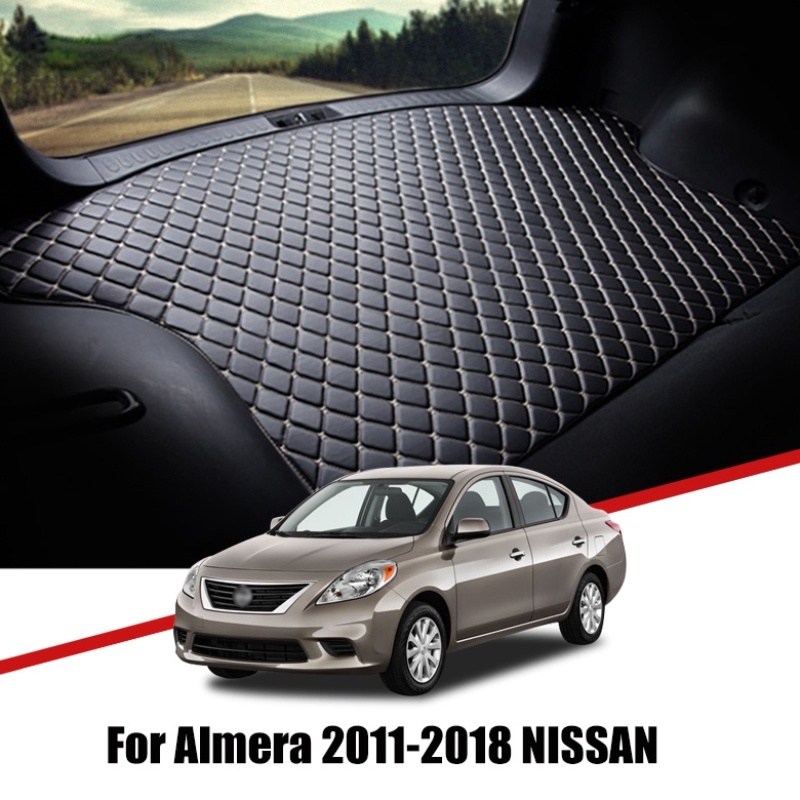 Matras Bagasi Mobil Bahan Kulit Untuk Nissan Almera N17 2011 2012 2013 2014 2015 2016-2018