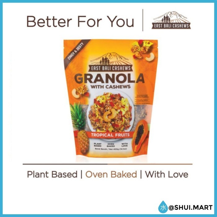 

Jual Granola With Cashew East Bali Cashews Tropical Fruits 400 Gr