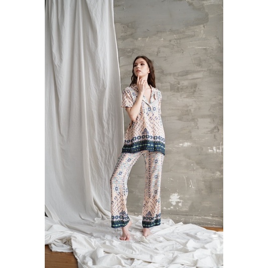 Rae&Sky Ally long PJ set (Tribal)-1