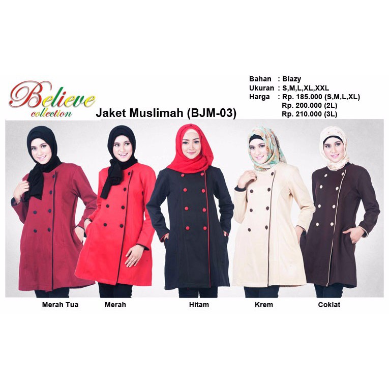 52 Gambar Model Jaket Muslimah Gratis