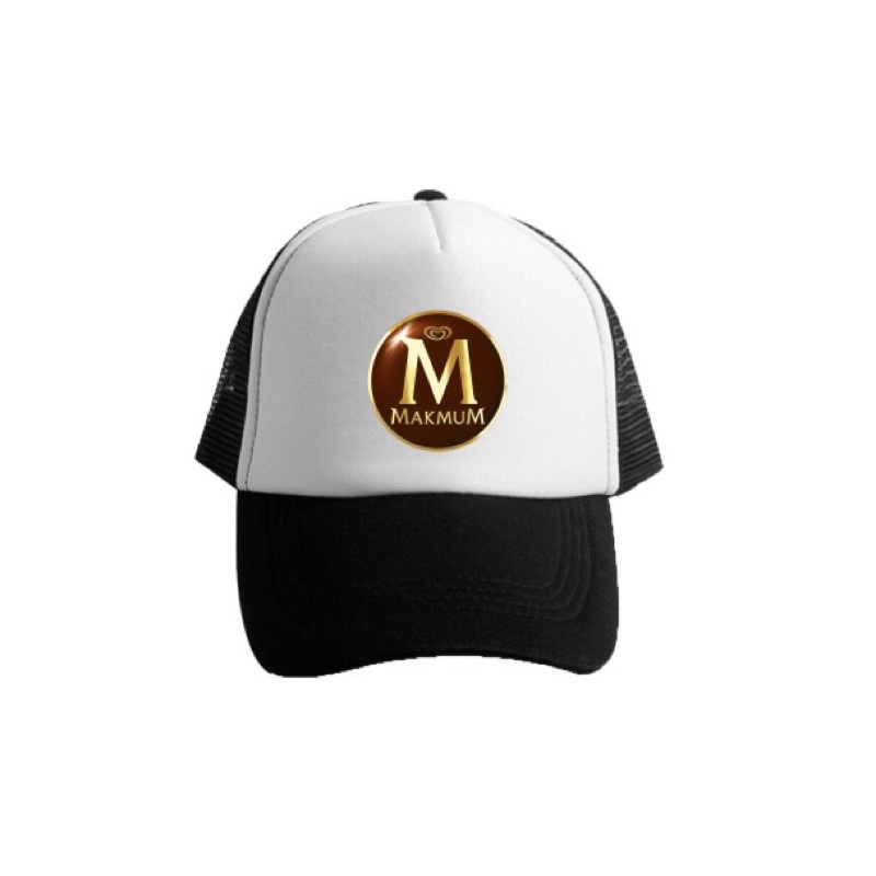 Topi Trucker MAKMUM - HITAM PUTIH