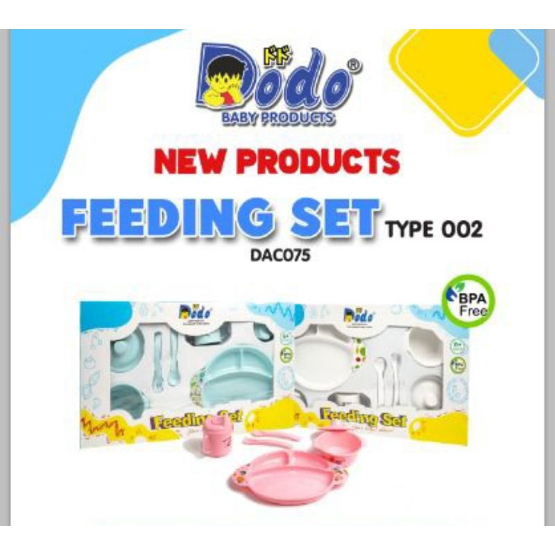 FEEDING SET BABY NISHIKAWA DODO LUSIANA TEMPAT MAKAN MANGKOK GELAS DLL