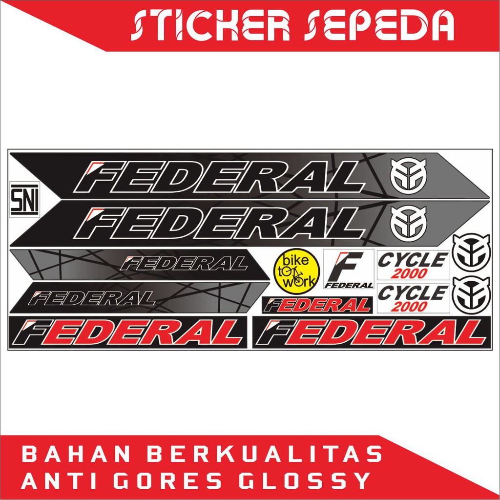 STICKER SEPEDA - STICKER SET SEPEDA FEDERAL - 11 - SAHILA STICKER