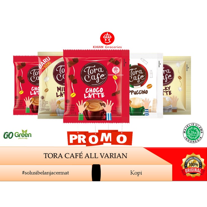 

TORA CAFE ALL VARIAN MILKY, CAPPuCINo, CARAMEL,CHOCO latte 10*24gr