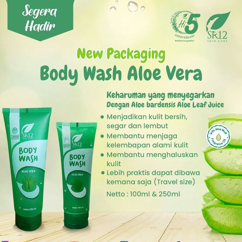 Body Wash SR12 Extra Aloevera / Body Wash SR12 / Body Wash SR12 100ml / Body Wash SR12