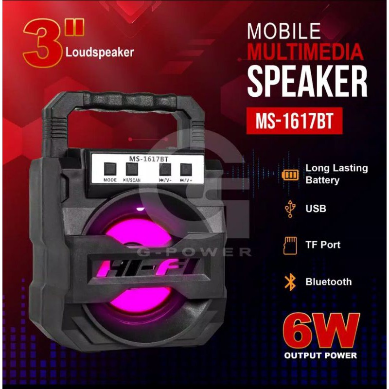 Gpower speaker portable wirelles speaker MS 1617 BT & MS 1618BT- Stereo BT speaker