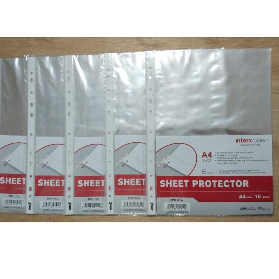 

[HARGA PROMO] Sheet Protector / PP Pockets A4 isi 10 Lembar - Inter X Folder [ PACK ]