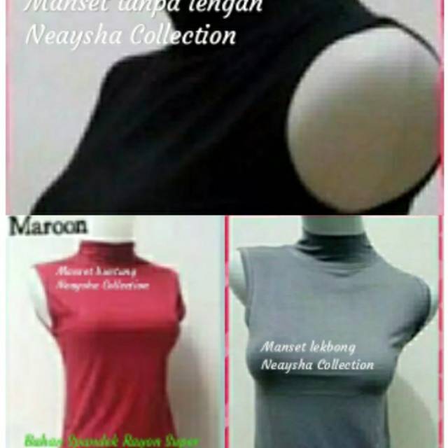 Manset buntung manset lekbong manset tanpa tangan Bahan Spandek Rayon Super