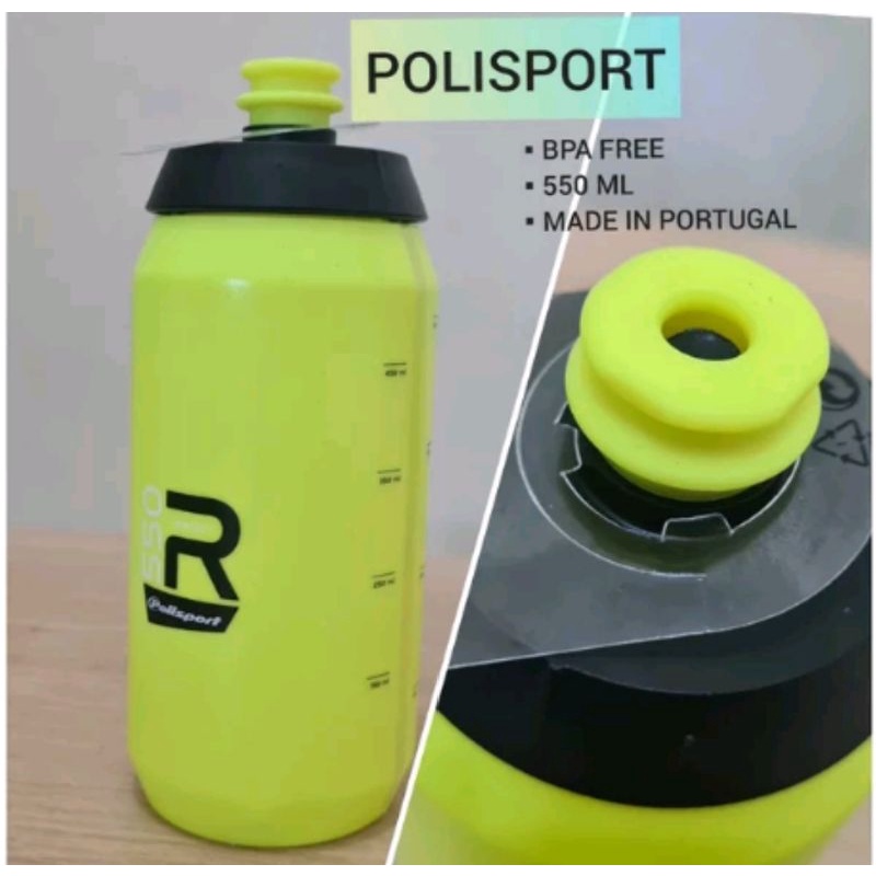 Botol Minum Sepeda Polisport Yellow blue red white Black cap 550 Ml Bpa Free Bottle R550 Screw Cap sepeda mtb seli roadbike lipat road bike minion gravel