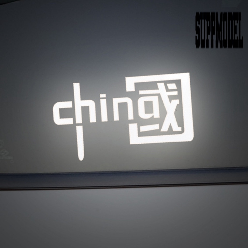 Stiker Reflektif Motif Karakter China Bahan PET Tahan Air Untuk Mobil