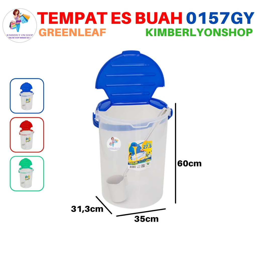 Kimberlyonshop Tempat Air Es Buah Gayung 0157 GY Areta GreenLeaf