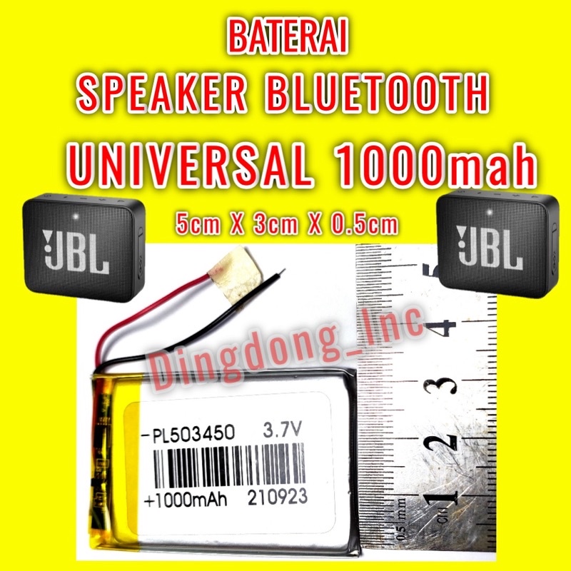 BATERAI LIPO 1000MAH SPEAKER BLUETOOTH POWER BANK BATRE UNIVERSAL 1000 MAH