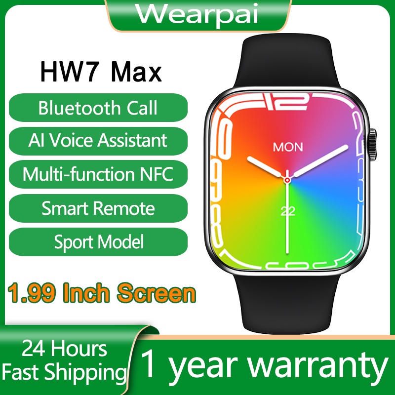 Newest HW7 MAX Smartwatch Smart Watch With NFC Bluetooth Call pk HW12 HW18 HW22 IWO 13 HW57 pro W46
