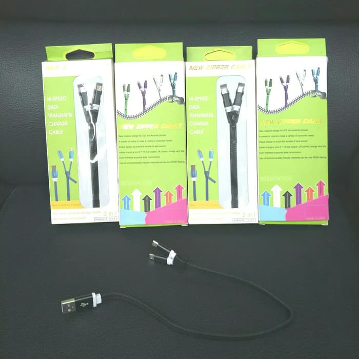 Kabel Data USB Cabel PowerBank Resleting 2 in 1 Micro Usb To Micro Usb