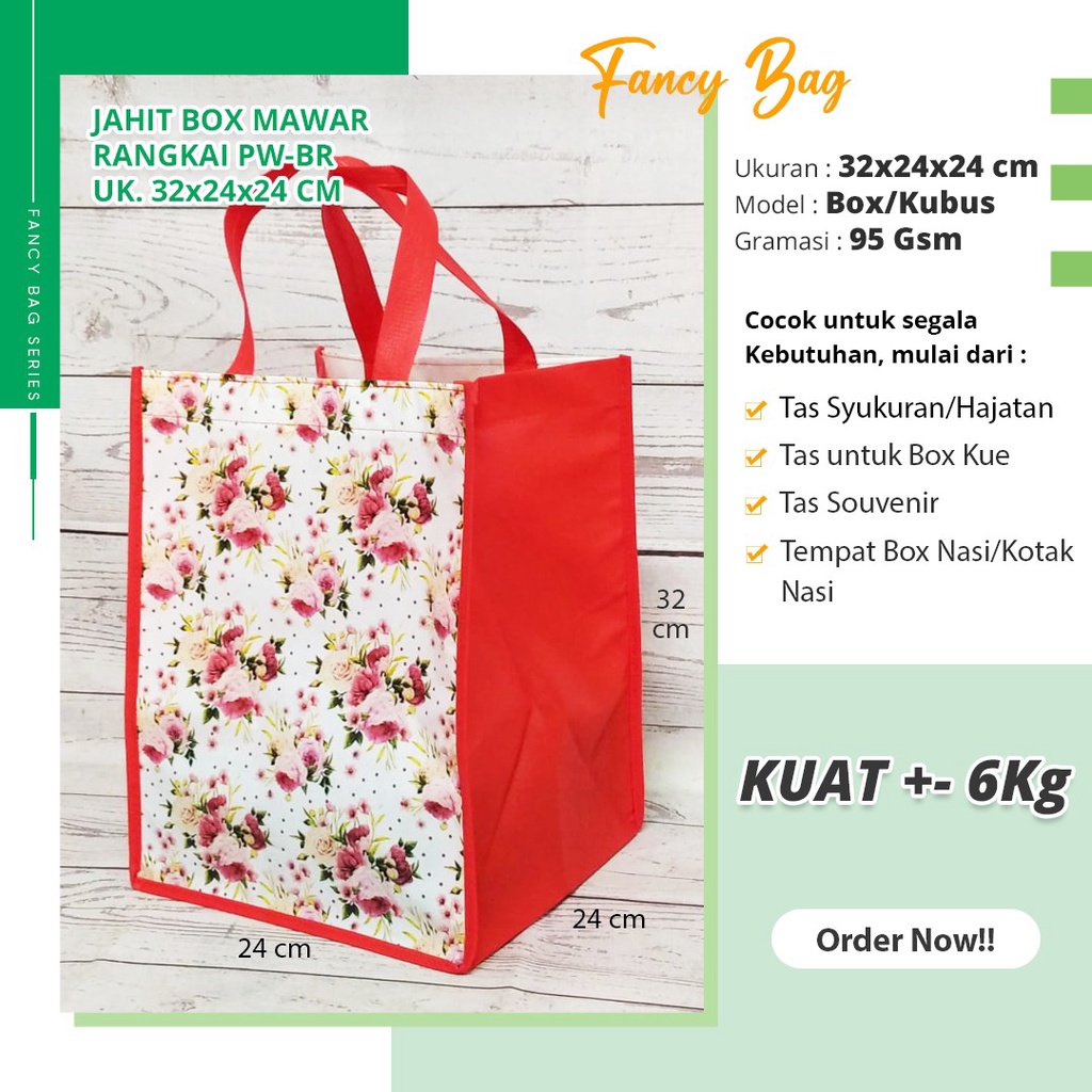 

[GROSIR] Tas berkat hajatan tas bingkisan berkat tas spunbond nasi kotak tas aqiqah laminasi tebal 32x24x24