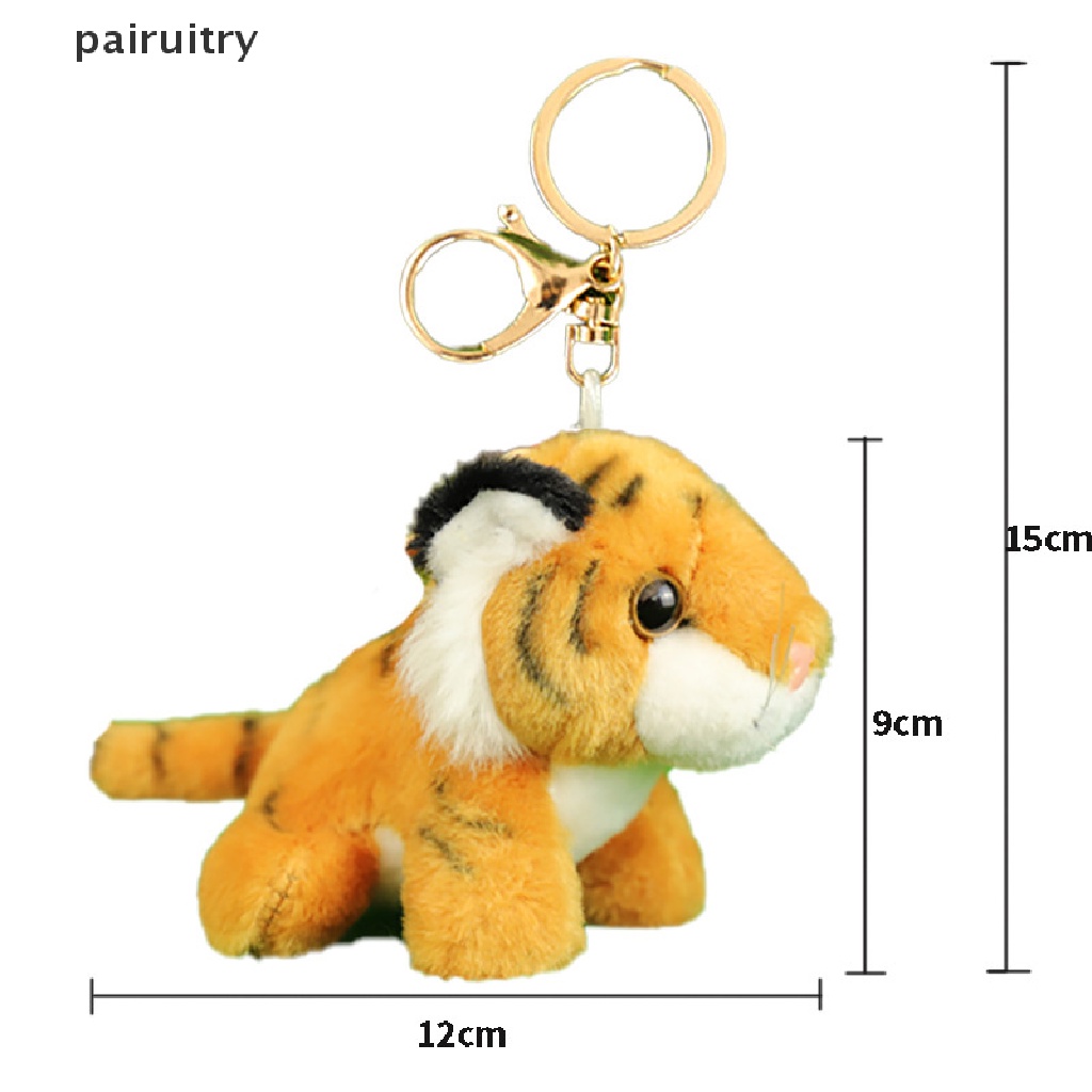 Prt Gantungan Kunci Boneka Macan Tutul Real Life 10cm Bahan Plush PRT