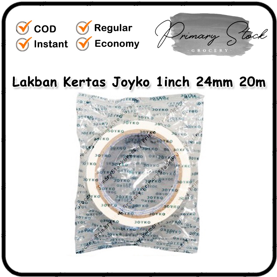 

Lakban Kertas 1 Inch 24 mm Isolasi Masking Tape Selotip Kertas Joyko 24MM 20 Meter